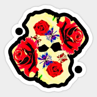 ROSE SKULL Sticker